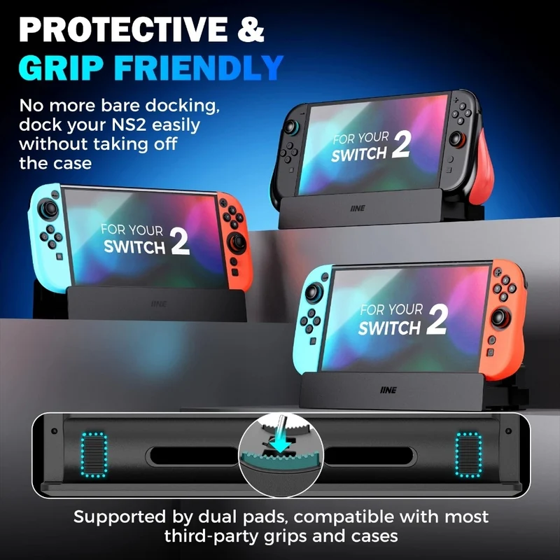 IINE Video Dock Extension Stand for Nintendo Switch 2 (Black) (L1216)