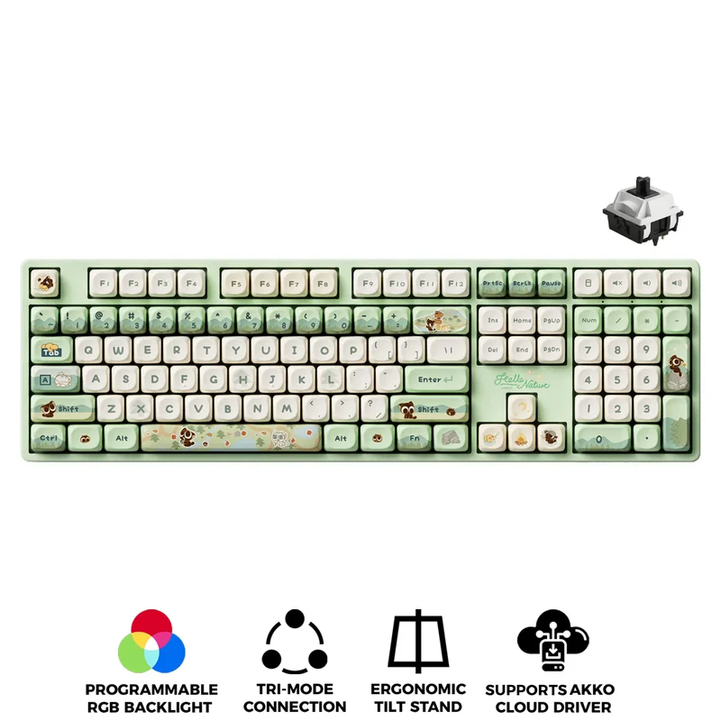 Akko The Legend of Hei 5108B Plus Multi-Mode RGB Hot-Swappable Mechanical Keyboard (Akko V3 Piano Pro)