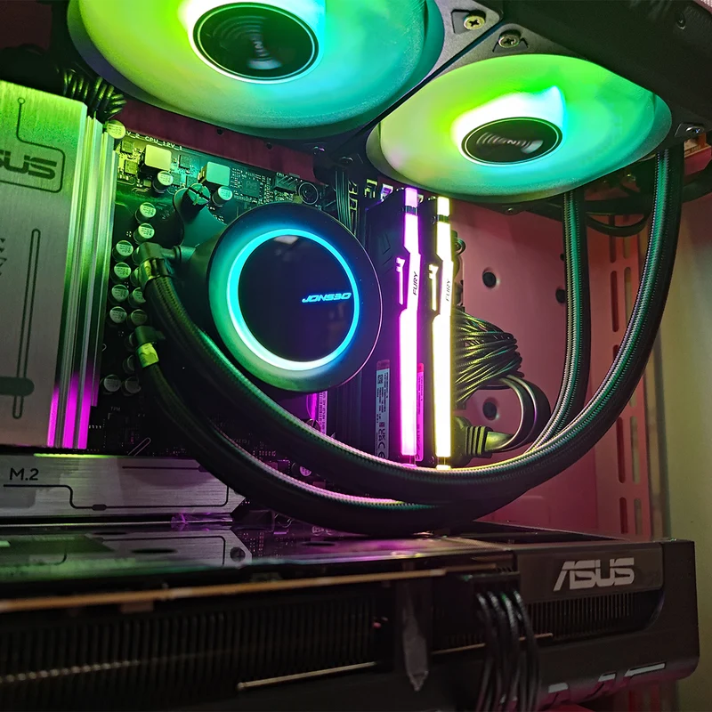 Aurora Macube Pink Desktop Gaming PC | AMD Ryzen 7 7700 | 16GB RAM | 1TB SSD | RTX 5060 OC | Windows 11 Pro