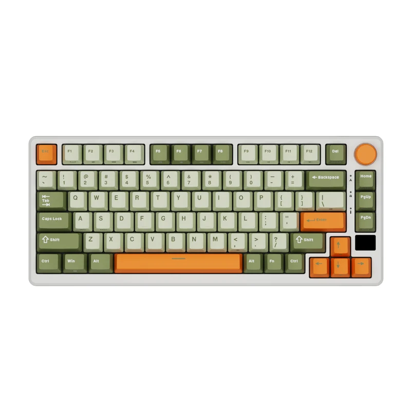 Royal Kludge RK-M75 Tri-Mode RGB 81 Keys Hot-Swappable Mechanical Keyboard Slate Cyan (Cream Switch, Beige Switch)