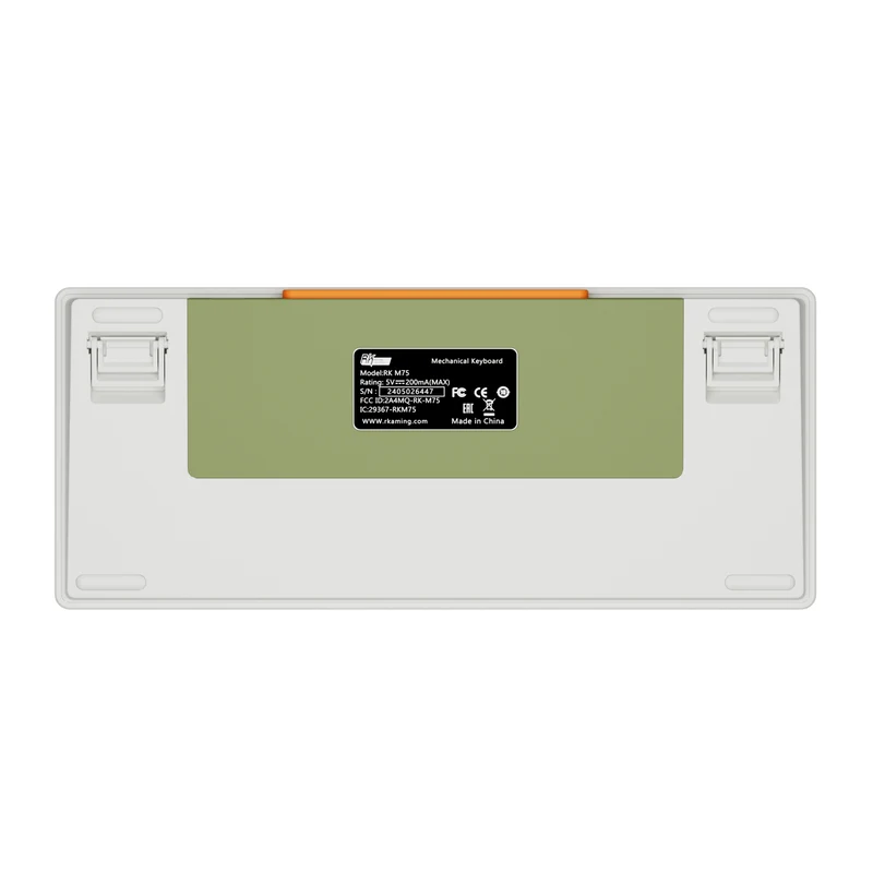 Royal Kludge RK-M75 Tri-Mode RGB 81 Keys Hot-Swappable Mechanical Keyboard Slate Cyan (Cream Switch, Beige Switch)