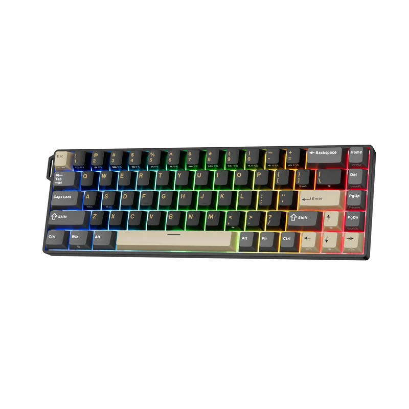 Royal Kludge RK68 HE Wired RGB Hot-Swappable Mechanical Keyboard Phantom (Mint Switch)