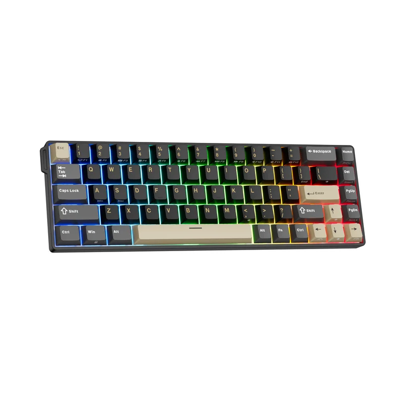 Royal Kludge RK68 HE Wired RGB Hot-Swappable Mechanical Keyboard Phantom (Mint Switch)
