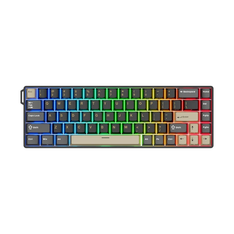 Royal Kludge RK68 HE Wired RGB Hot-Swappable Mechanical Keyboard Phantom (Mint Switch)