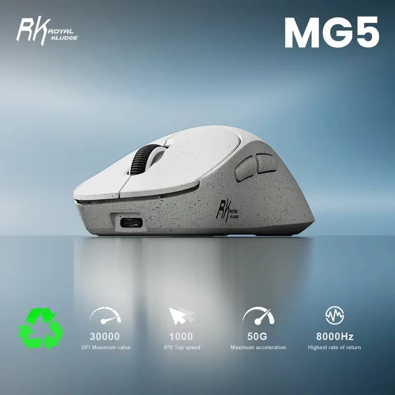 Royal Kludge MG5 8K Polling Rate Tri-mode Gaming Mouse (Dark Knight, Panda, Save the Oceans)