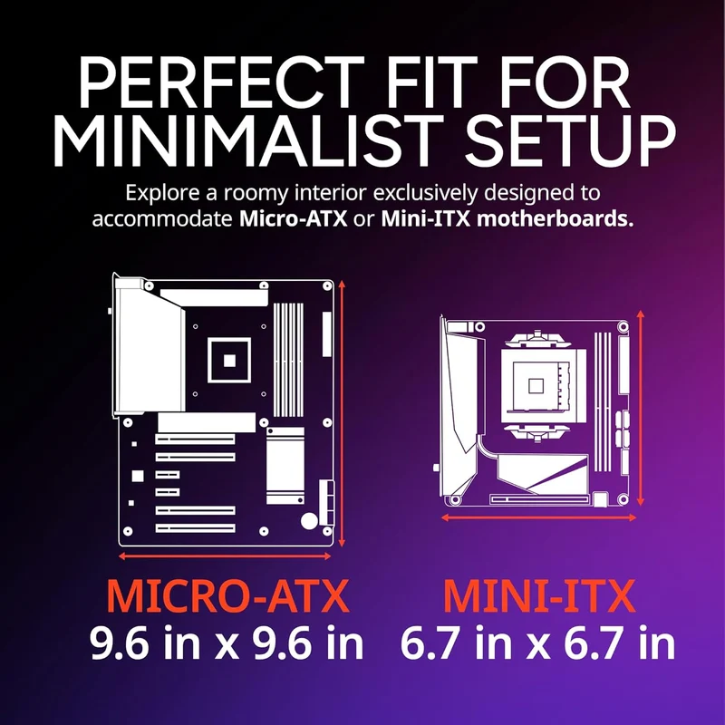 Cooler Master Elite 302 ARGB Mini-ITX, Micro-ATX Mini Tower PC Case (Black - Glass Edition, White - Glass Edition)