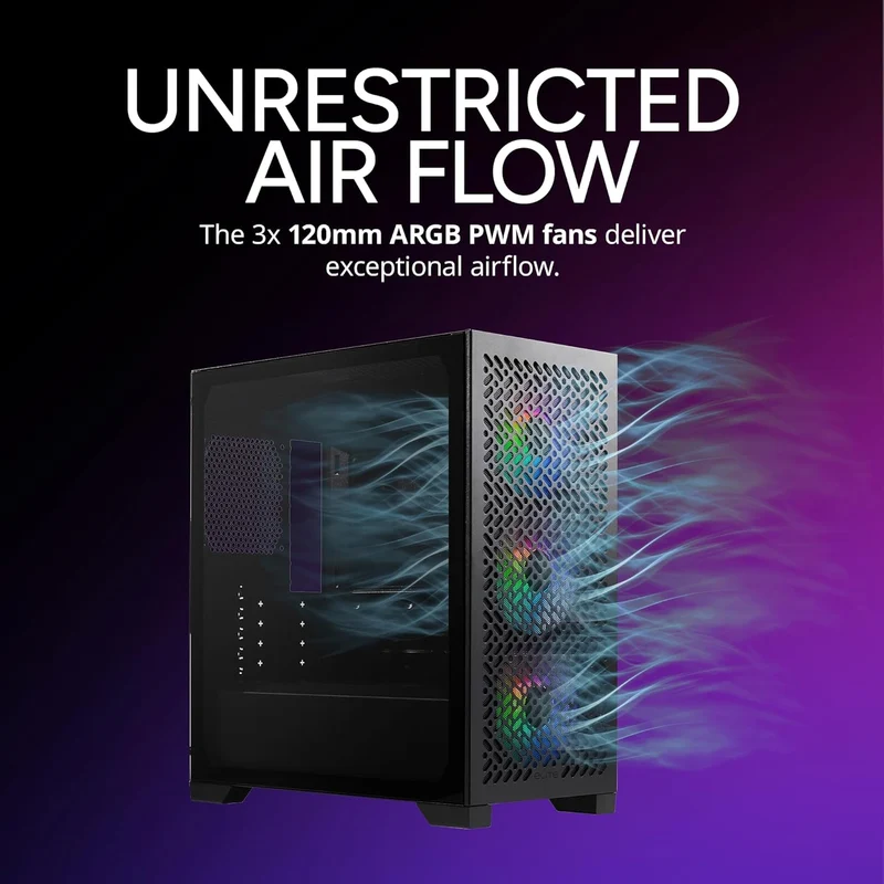 Cooler Master Elite 302 ARGB Mini-ITX, Micro-ATX Mini Tower PC Case (Black - Glass Edition, White - Glass Edition)