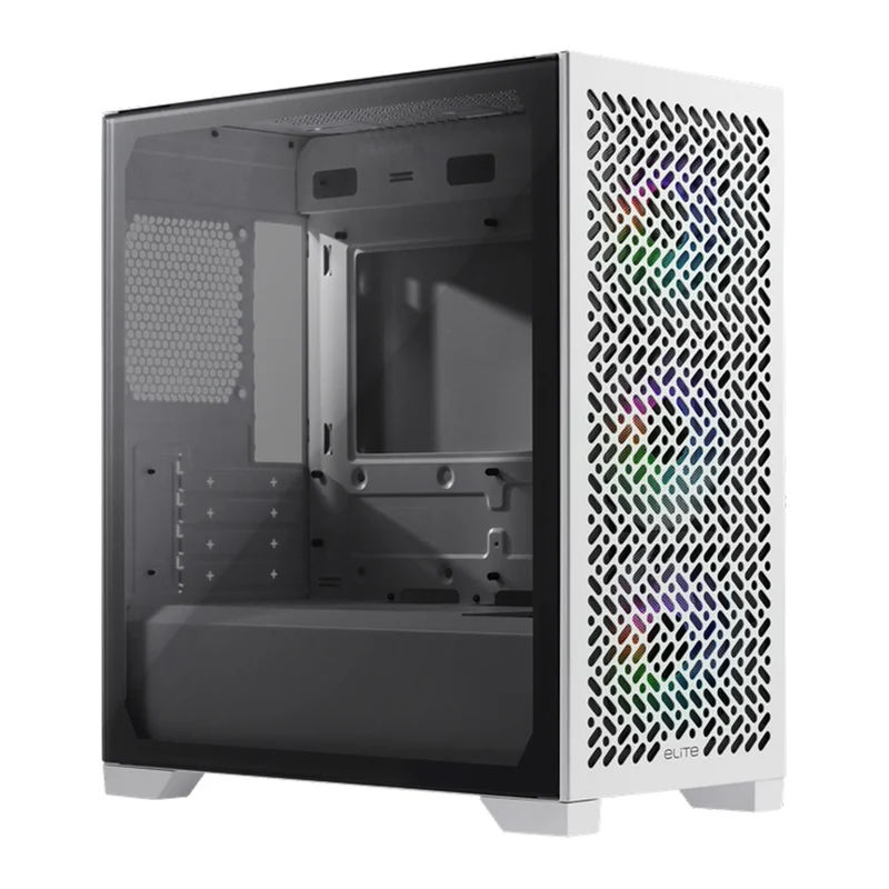 Cooler Master Elite 302 ARGB Mini-ITX, Micro-ATX Mini Tower PC Case (Black - Glass Edition, White - Glass Edition)