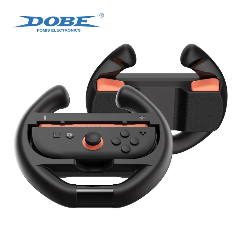 Dobe Controller Steering Wheel for Nintendo Switch 2 Joy-Pad (Black) (Orange/Blue, Purple/Green) TNS-3195S