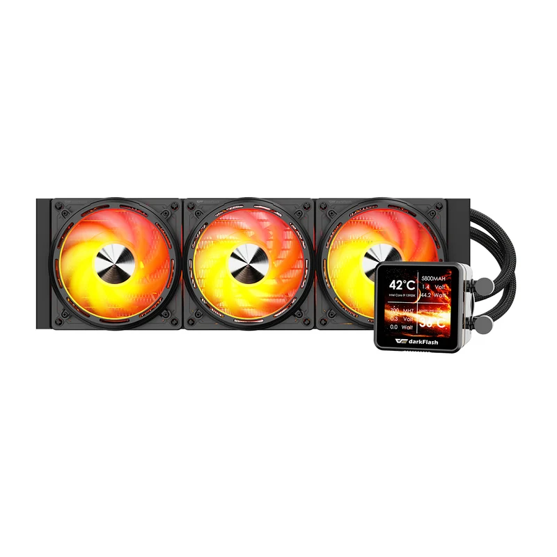DarkFlash Explore DE360 AIO 360mm Liquid CPU Cooler (Black, White)