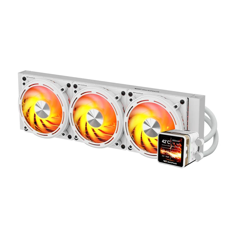DarkFlash Explore DE360 AIO 360mm Liquid CPU Cooler (Black, White)