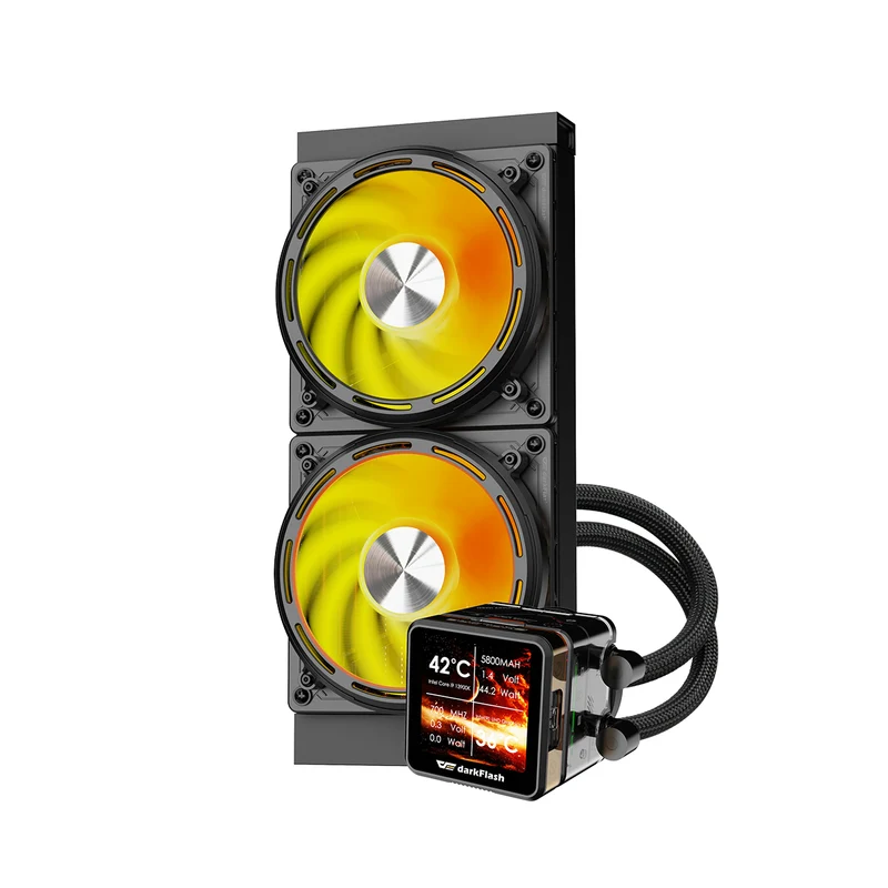 DarkFlash Explore DE240 AIO 240mm Liquid CPU Cooler (Black, White)