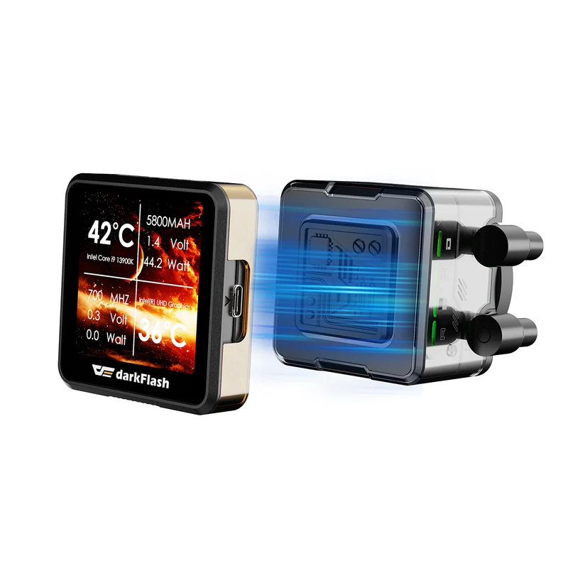 DarkFlash Explore DE240 AIO 240mm Liquid CPU Cooler (Black, White)