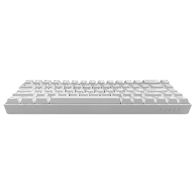 Ajazz AK680 V2 RGB Wired 68-Keys Aluminum Case Hot-Swappable Mechanical Keyboard (White) (Ice Island Switch)