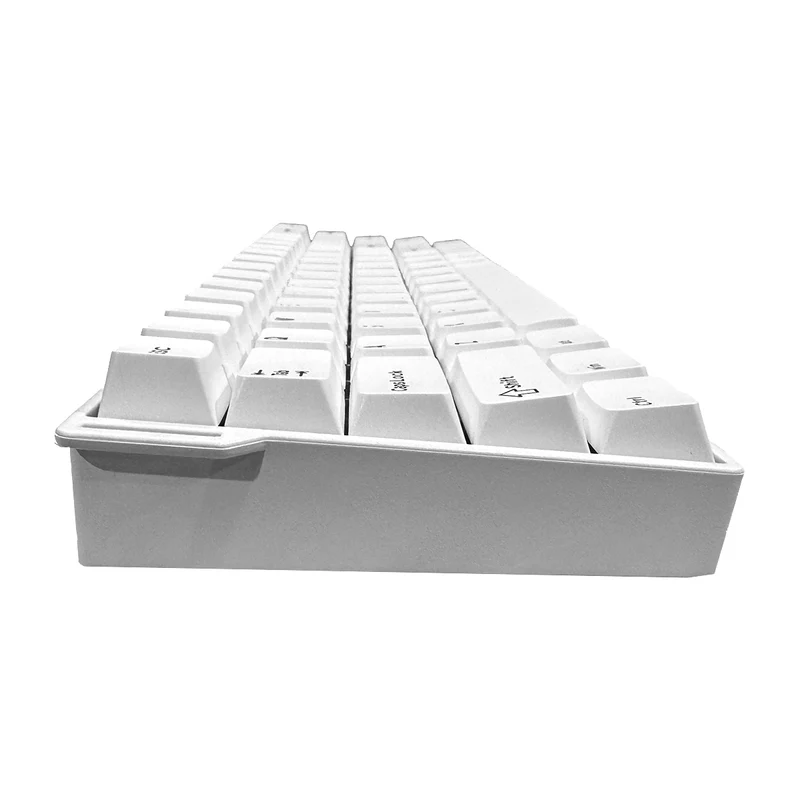 Ajazz AK680 V2 RGB Wired 68-Keys Aluminum Case Hot-Swappable Mechanical Keyboard (White) (Ice Island Switch)
