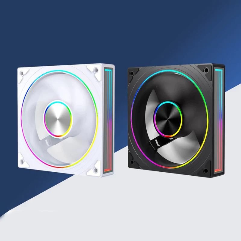 Coolman Drift Fury CM-06SF 120mm Regular ARGB Cooling Fan (Black, White)