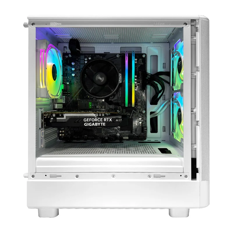 Alpha DB330M Mesh White Desktop Gaming PC | AMD Ryzen 5 5600 | 16GB RAM | 500GB SSD | RTX 3050 | Windows 11 Pro