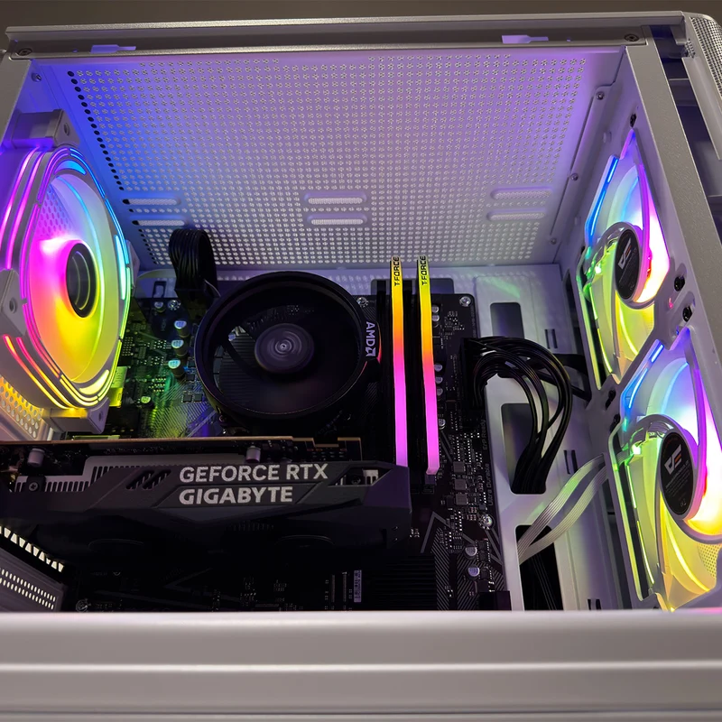 Alpha DB330M Mesh White Desktop Gaming PC | AMD Ryzen 5 5600 | 16GB RAM | 500GB SSD | RTX 3050 | Windows 11 Pro