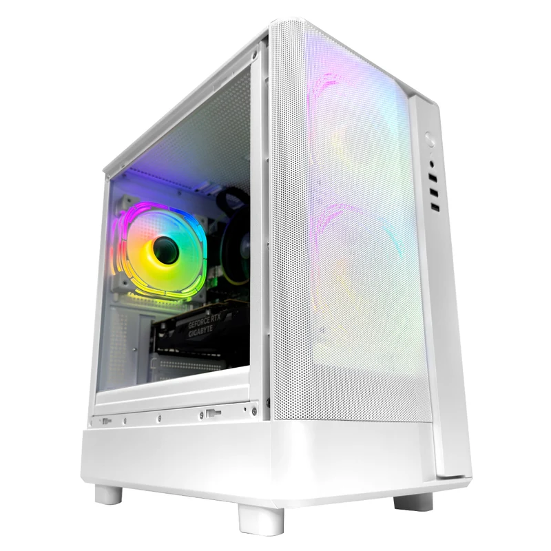 Alpha DB330M Mesh White Desktop Gaming PC | AMD Ryzen 5 5600 | 16GB RAM | 500GB SSD | RTX 3050 | Windows 11 Pro