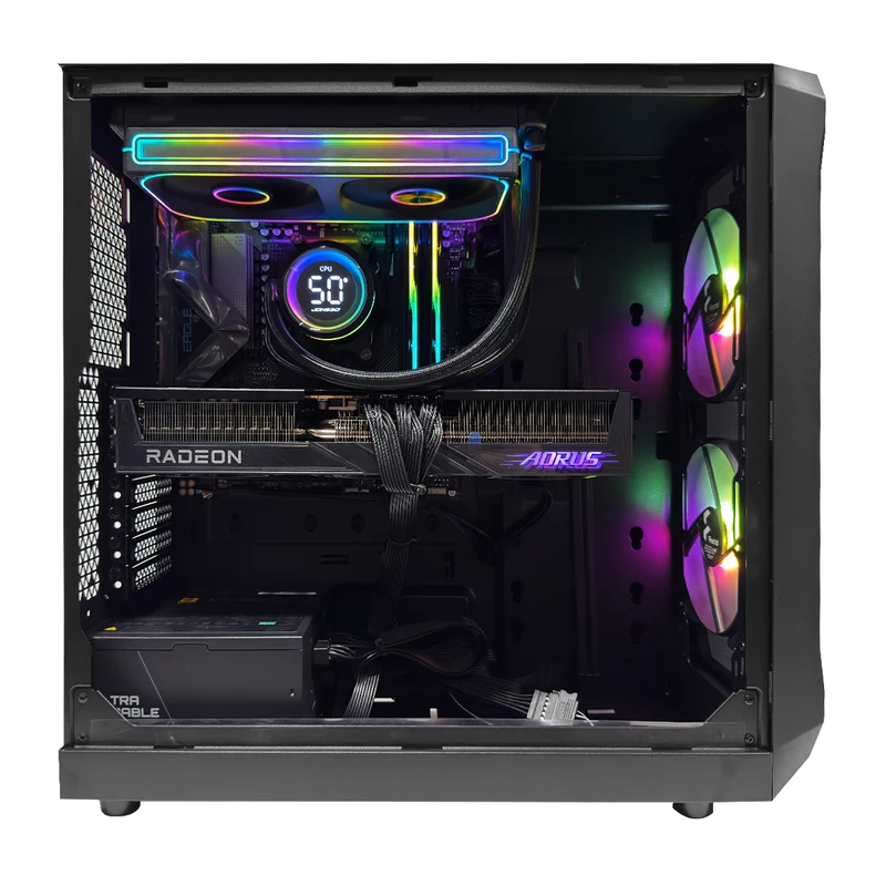 Optima Focus 2 Black Desktop Gaming PC | AMD Ryzen 7 7800X3D | 32GB RAM | 1TB SSD | RX 9070 XT | Windows 11 Pro
