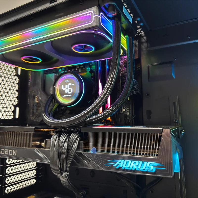 Optima Focus 2 Black Desktop Gaming PC | AMD Ryzen 7 7800X3D | 32GB RAM | 1TB SSD | RX 9070 XT | Windows 11 Pro