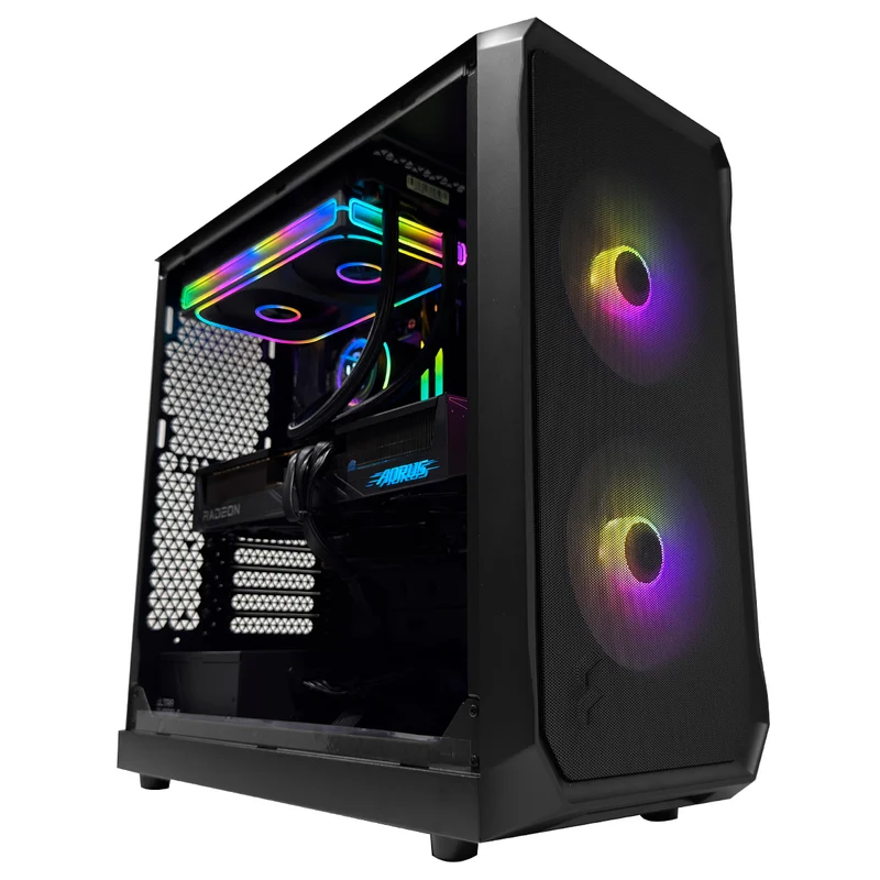 Optima Focus 2 Black Desktop Gaming PC | AMD Ryzen 7 7800X3D | 32GB RAM | 1TB SSD | RX 9070 XT | Windows 11 Pro