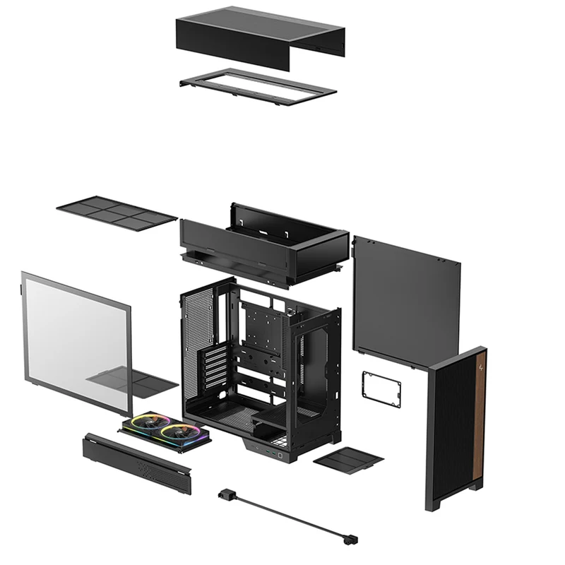 DeepCool CL660 High Cooling Performance ATX Compact Case (Black, White)