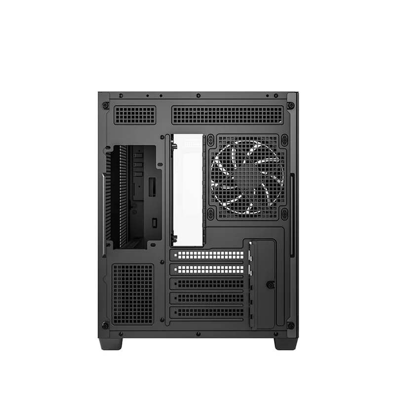 DeepCool CG330 3F Panoramic Glass Panel Dual Chamber M-ATX PC Case (Black, White)