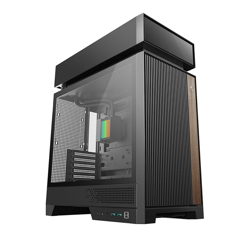DeepCool CL6600 ATX PC Case with 360mm ARGB Liquid Cooler (Black, White)