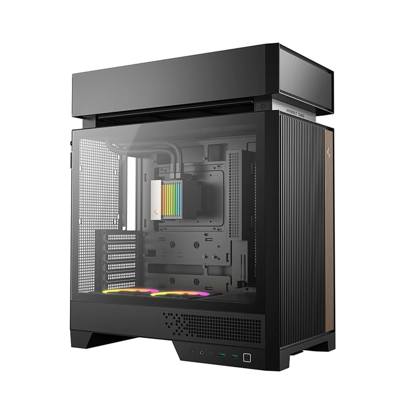 DeepCool CL6600 ATX PC Case with 360mm ARGB Liquid Cooler (Black, White)
