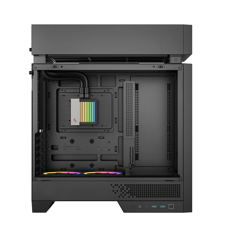 DeepCool CL6600 ATX PC Case with 360mm ARGB Liquid Cooler (Black, White)