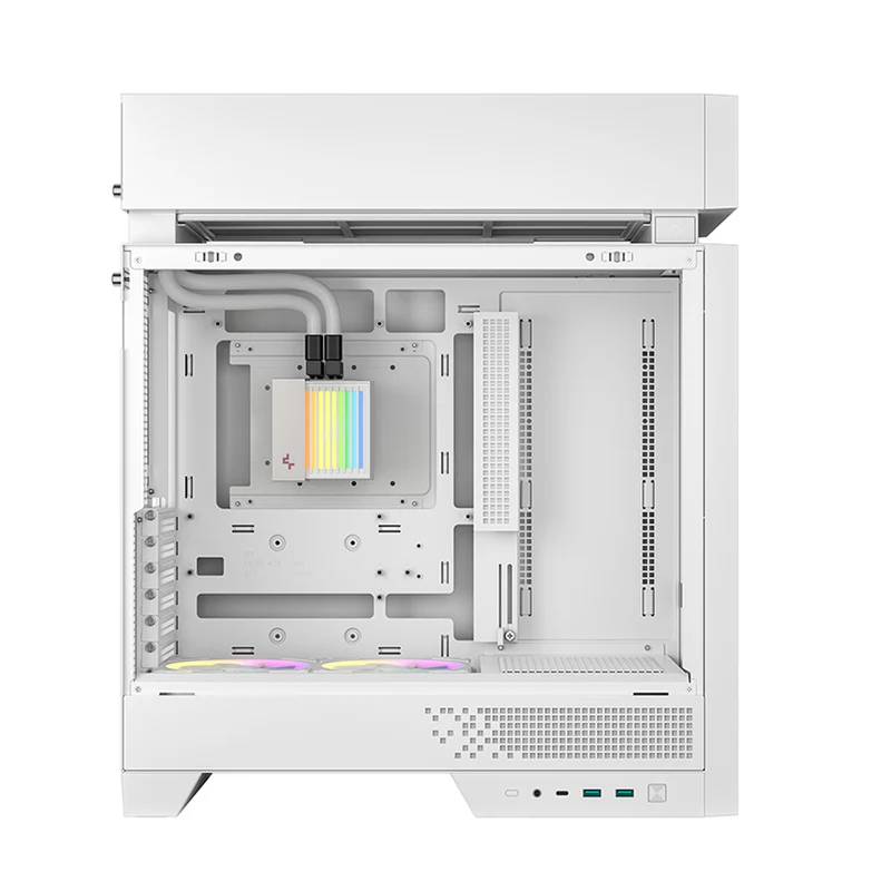DeepCool CL6600 ATX PC Case with 360mm ARGB Liquid Cooler (Black, White)