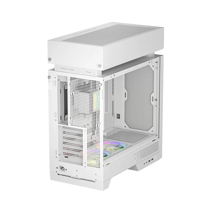 DeepCool CL6600 ATX PC Case with 360mm ARGB Liquid Cooler (Black, White)