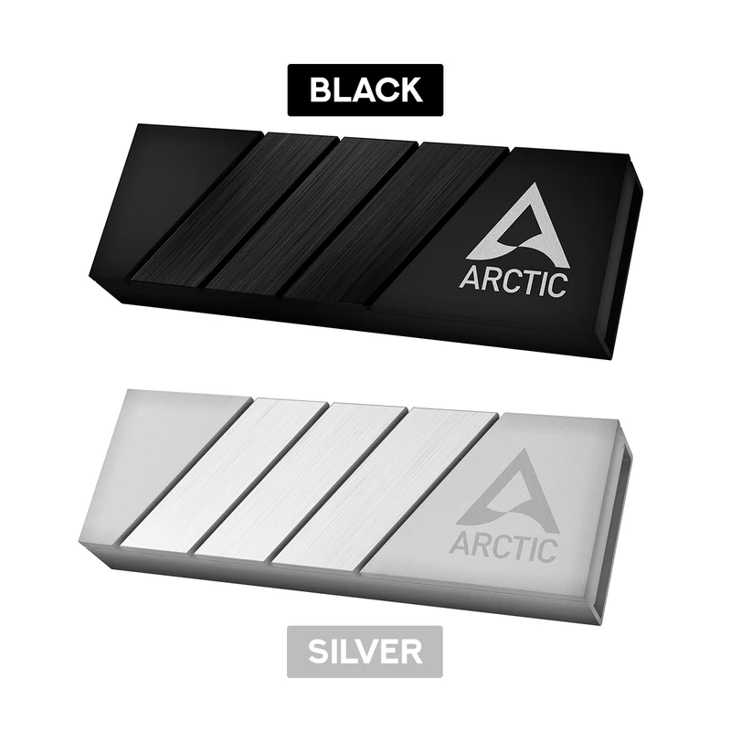 Arctic M2 Pro SSD Cooler for M.2 Drives (Silver, Black)
