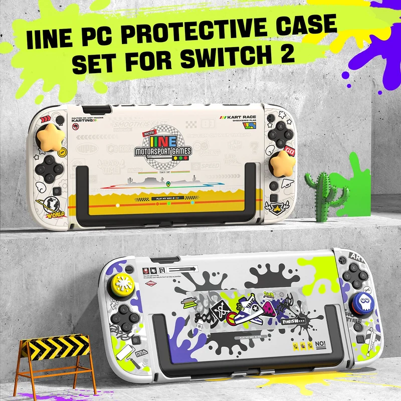 IINE PC Protective Case Set for Nintendo Switch 2 (Mario, Splatoon) (L1167, L1166)