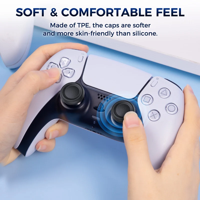 IINE Joystick Replacement Caps for PS5 Controller (Black) (L1053)