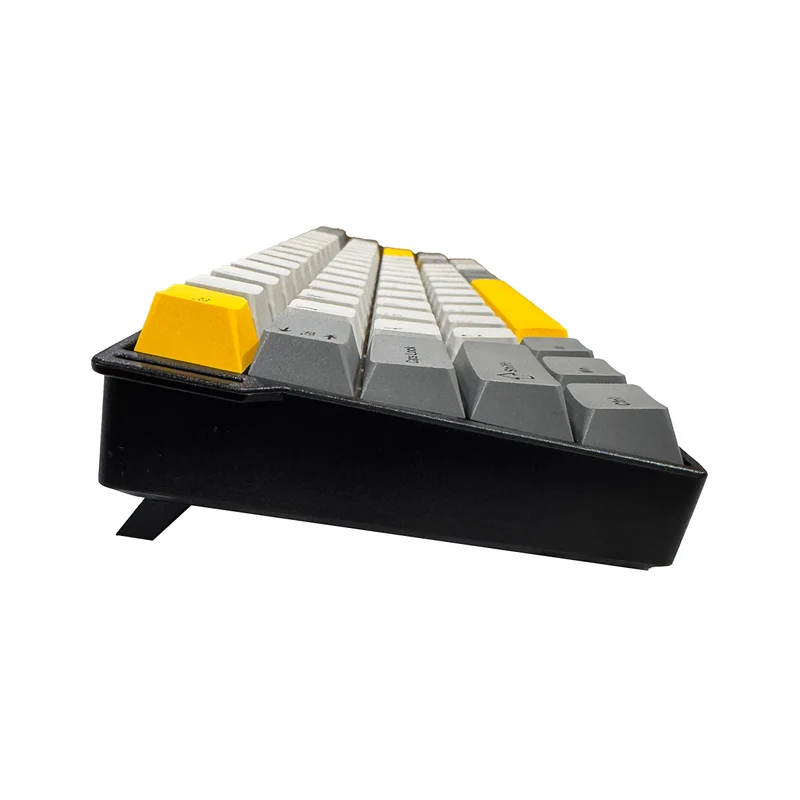 Ajazz AK680 V2 RGB Wired 68-Keys Aluminum Case Hot-Swappable Mechanical Keyboard (Black/Grey/Yellow) (Ice Island Switch)