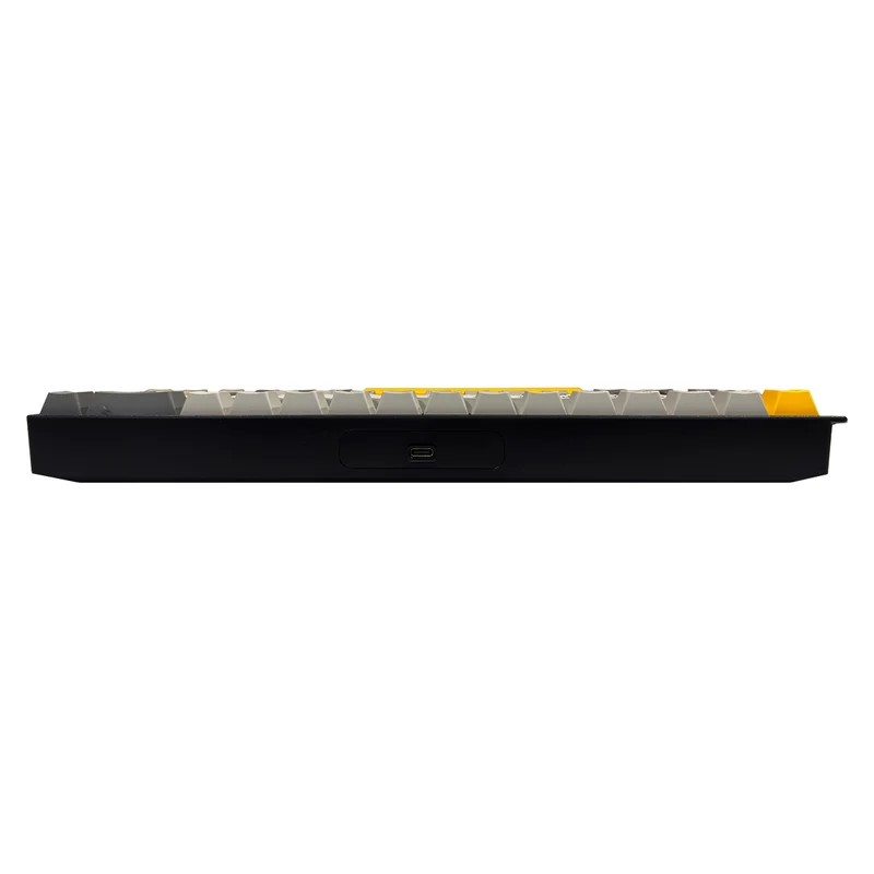 Ajazz AK680 V2 RGB Wired 68-Keys Aluminum Case Hot-Swappable Mechanical Keyboard (Black/Grey/Yellow) (Ice Island Switch)