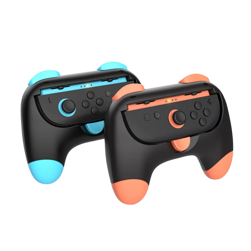 Dobe Controller Grip for Nintendo Switch 2 Joy-Pad (Black + Orange Blue, Pink/Green + White Button) (TNS-3163S)