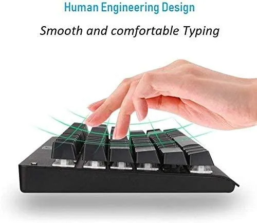 E-YOOSO Falcon Mechanical Gaming Keyboard Green Switch Z-77 (Black)