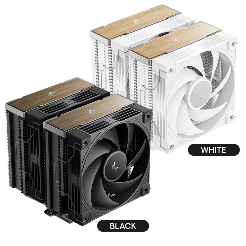 DeepCool AK620 G2 Wood Grain Top Cover CPU Cooler (Black, White)
