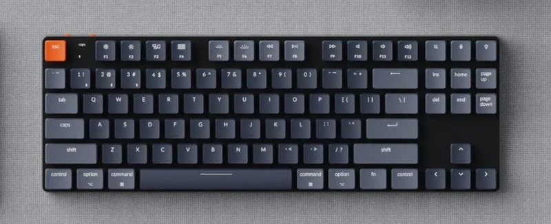 Keychron K1 SE Tenkeyless RGB Backlight Aluminum Optical Hot-Swappable Wireless Mechanical Keyboard + Plastic Case (Banana Switch) (K1SEE4)