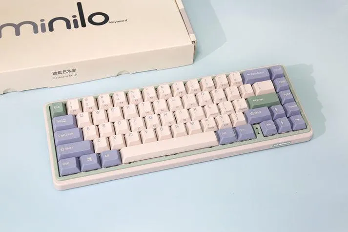 Varmilo Minilo VXH67 Eucalyptus Hot Swappable Mechanical Keyboard (Cherry MX Red) (A44A046D4A3A01A039)