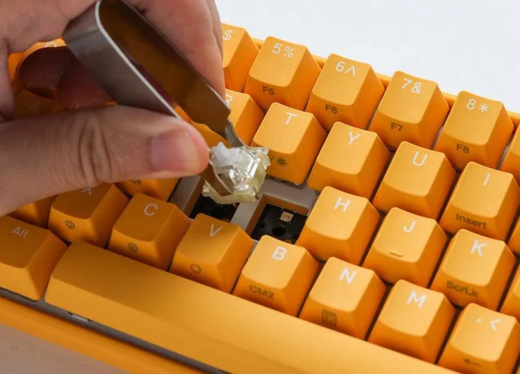 DUCKY ONE 3 MINI YELLOW HOTSWAP RGB DOUBLE SHOT PBT MECHANICAL KEYBOARD (CHERRY RGB BROWN) (DKON2161ST-BUSPDYDYYYC1)