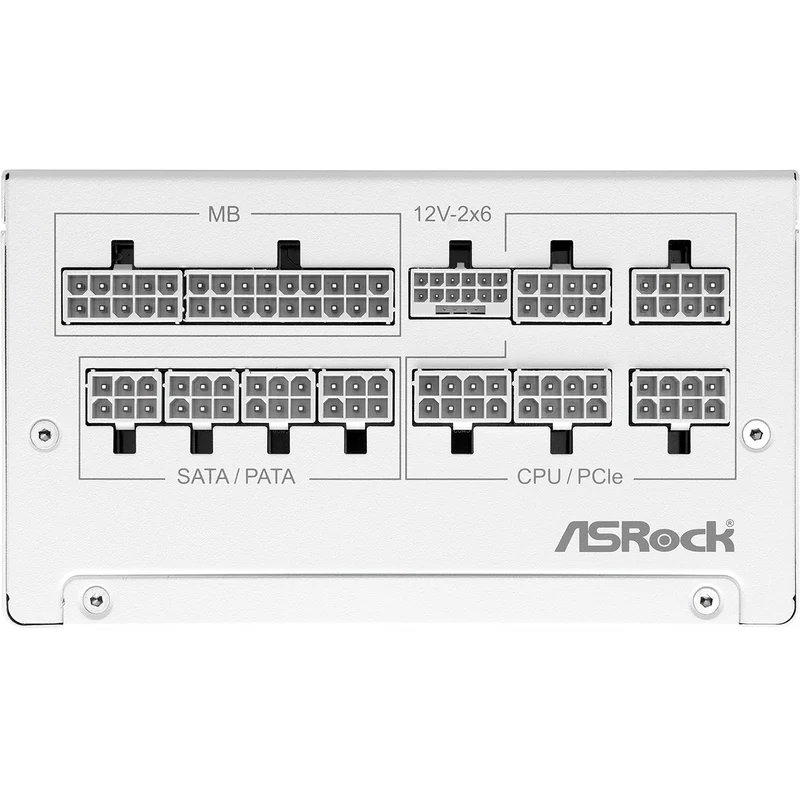 ASRock SL-850GW 850W 80+ Gold & Cybenetics Platinum ATX 3.1 & PCIe 5.1 Full Modular Power Supply (White)