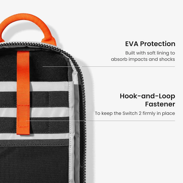 Tomtoc GameOn-G49 Sling Bag for Nintendo Switch 2 (Red, Black, Gray)