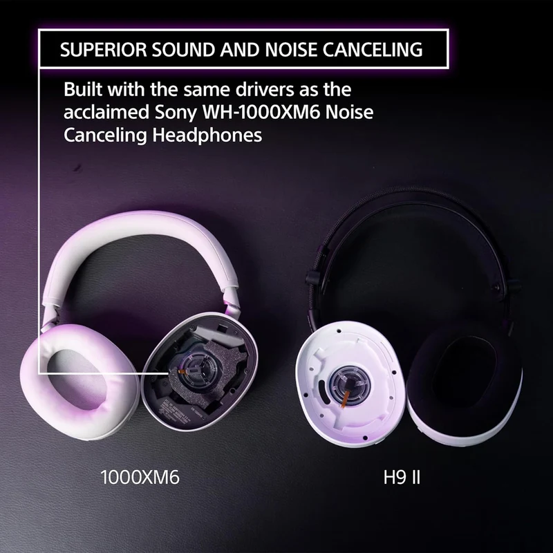 Sony Inzone H9 II Wireless Noise Cancelling Gaming Headset (Black, White)