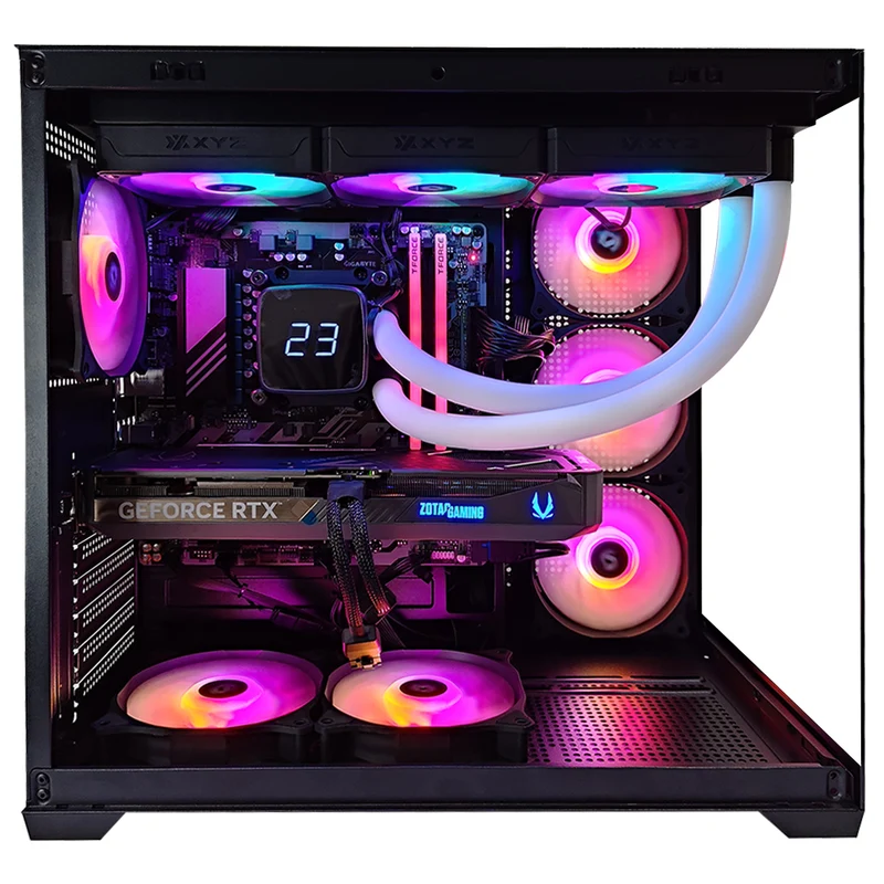 Aurora Tesseract X 50 Black Desktop Gaming PC | AMD Ryzen 7 8700F | 32GB RAM | 1TB SSD | RTX 5070 | Windows 11 Pro