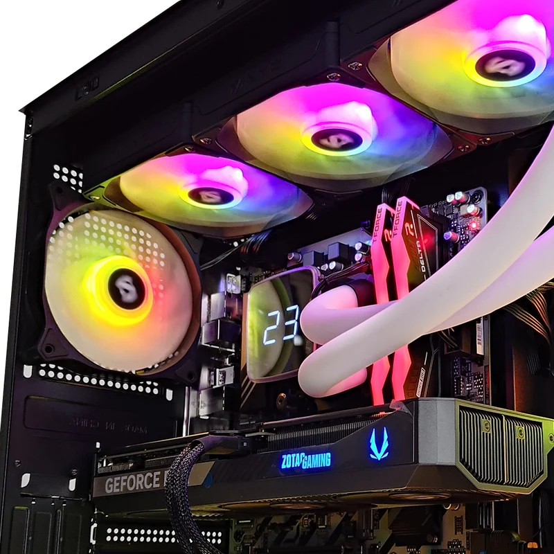 Aurora Tesseract X 50 Black Desktop Gaming PC | AMD Ryzen 7 8700F | 32GB RAM | 1TB SSD | RTX 5070 | Windows 11 Pro