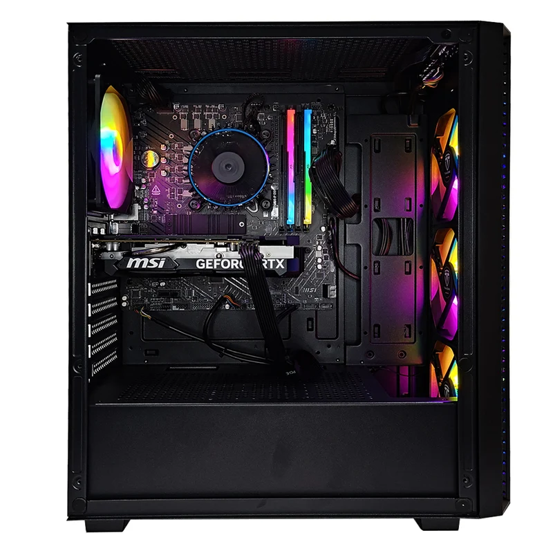 Alpha Breeze Black Desktop Gaming PC | Intel Core i5 14400F | 16GB RAM | 512GB SSD | RTX 4060 | Windows 11 Pro